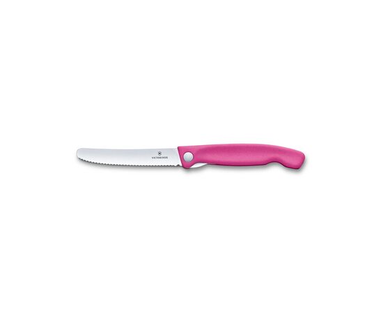 Кухонный нож Victorinox SwissClassic Foldable Paring 11 см Serrated Pink (6.7836.F5B), изображение 5 Кухонный нож Victorinox SwissClassic Foldable Paring 11 см Serrated Pink (6.7836.F5B), изображение 5