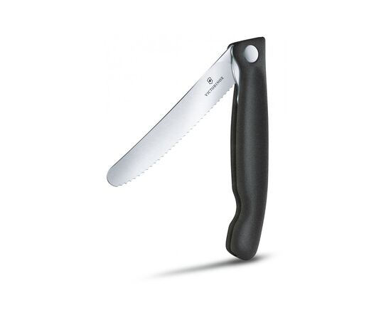 Кухонный нож Victorinox SwissClassic Foldable Paring 11 см Serrated Black (6.7833.FB), изображение 2