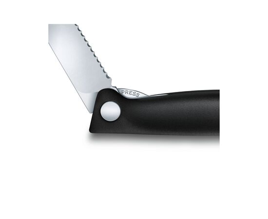 Кухонный нож Victorinox SwissClassic Foldable Paring 11 см Serrated Black (6.7833.FB), изображение 3