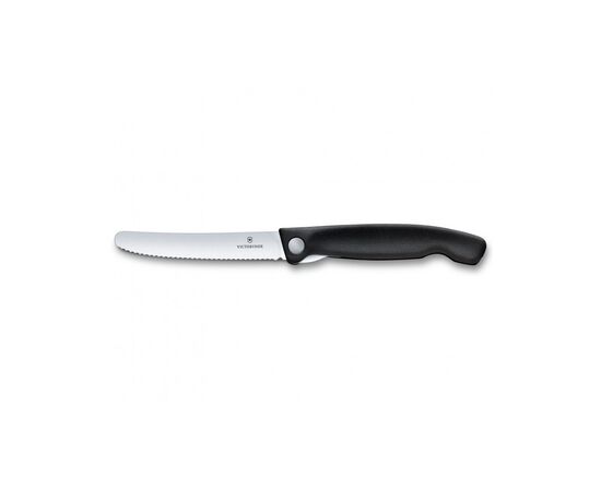 Кухонный нож Victorinox SwissClassic Foldable Paring 11 см Serrated Black (6.7833.FB), изображение 5