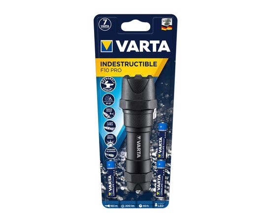 Ліхтар Varta Indestructible F10 Pro LED 3хААА (18710101421), зображення 4 Ліхтар Varta Indestructible F10 Pro LED 3хААА (18710101421), зображення 4