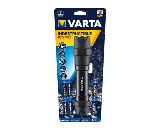 Фонарь Varta Indestructible F30 Pro LED 6хАА (18714101421), изображение 4 Фонарь Varta Indestructible F30 Pro LED 6хАА (18714101421), изображение 4