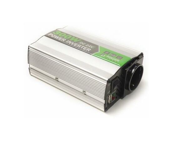 Автомобильный инвертор 24V/220V 300W, USB 5V 1A, HYM300-242 PowerPlant (KD00MS0002), изображение 2 Автомобильный инвертор 24V/220V 300W, USB 5V 1A, HYM300-242 PowerPlant (KD00MS0002), изображение 2