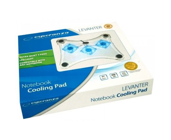 Подставка для ноутбука Esperanza Levanter Notebook Cooling Pad to size 15.6" (EA107), изображение 3 Подставка для ноутбука Esperanza Levanter Notebook Cooling Pad to size 15.6" (EA107), изображение 3