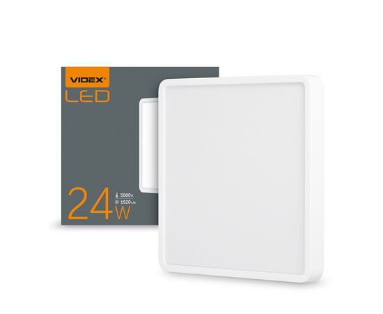 Светильник Videx накладной квадрат 24W 5000K (VL-DLSS-245), изображение 3 Светильник Videx накладной квадрат 24W 5000K (VL-DLSS-245), изображение 3