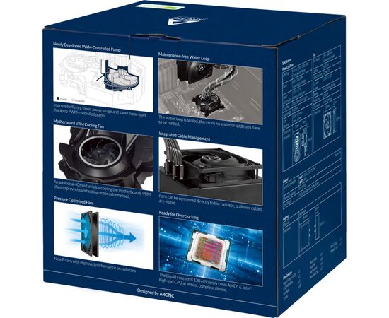 Система водного охлаждения Arctic Liquid Freezer II 120 (ACFRE00067B), изображение 7 Система водного охлаждения Arctic Liquid Freezer II 120 (ACFRE00067B), изображение 7