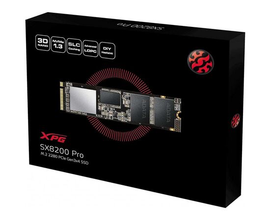 Накопитель SSD M.2 2280 2TB ADATA (ASX8200PNP-2TT-C), изображение 4 Накопитель SSD M.2 2280 2TB ADATA (ASX8200PNP-2TT-C), изображение 4