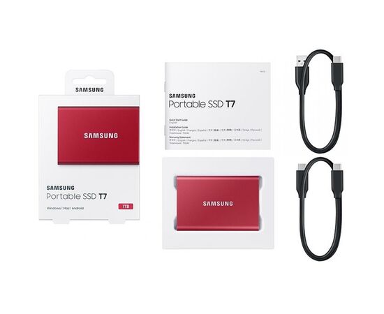 Накопитель SSD USB 3.2 1TB T7 Samsung (MU-PC1T0R/WW), изображение 10 Накопитель SSD USB 3.2 1TB T7 Samsung (MU-PC1T0R/WW), изображение 10