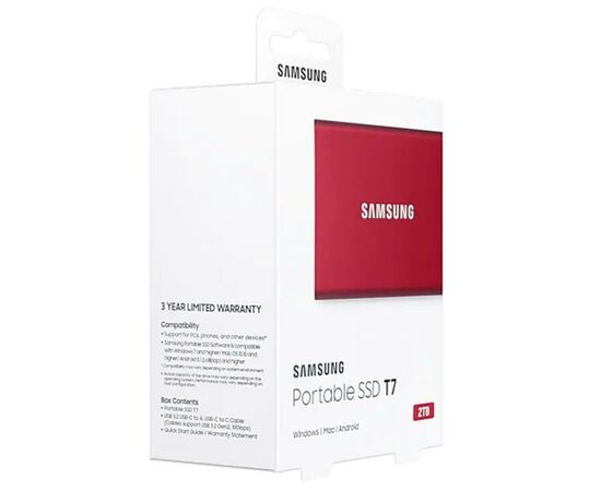Накопитель SSD USB 3.2 2TB T7 Samsung (MU-PC2T0R/WW), изображение 8