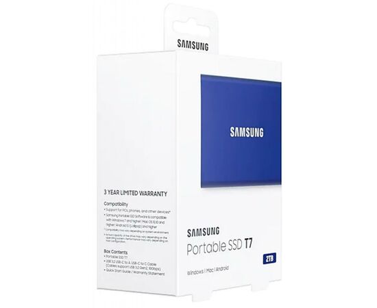 Накопитель SSD USB 3.2 2TB T7 Samsung (MU-PC2T0H/WW), изображение 9 Накопитель SSD USB 3.2 2TB T7 Samsung (MU-PC2T0H/WW), изображение 9