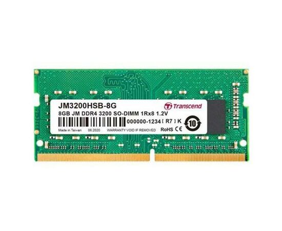 Модуль памяти для ноутбука SoDIMM DDR4 8GB 3200 MHz Transcend (JM3200HSB-8G)