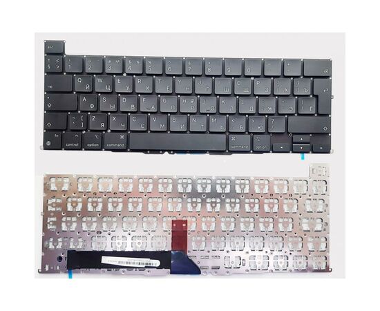 Клавіатура ноутбука Apple Macbook Pro 16" A2141 черна RU (A46176)