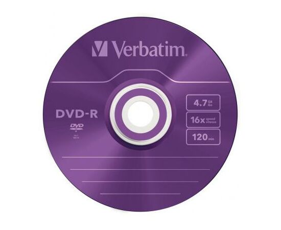 Диск DVD Verbatim 4.7Gb 16X Slim case 5 шт Color (43557), изображение 3 Диск DVD Verbatim 4.7Gb 16X Slim case 5 шт Color (43557), изображение 3