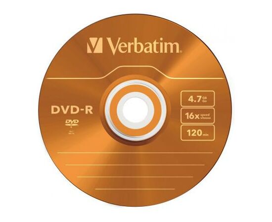 Диск DVD Verbatim 4.7Gb 16X Slim case 5 шт Color (43557), изображение 5 Диск DVD Verbatim 4.7Gb 16X Slim case 5 шт Color (43557), изображение 5