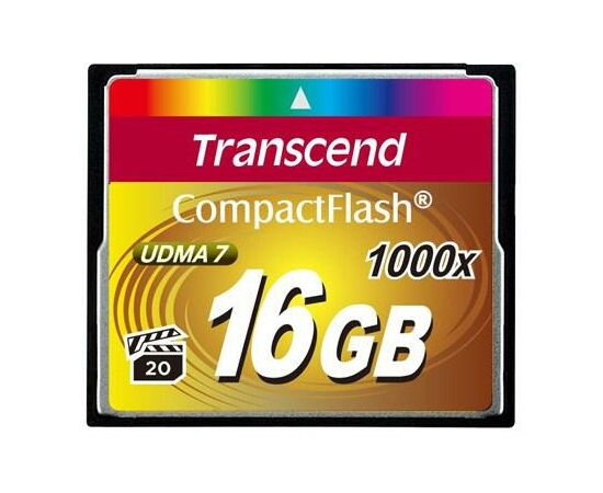 Карта памяти Transcend 16Gb Compact Flash 1000x (TS16GCF1000)