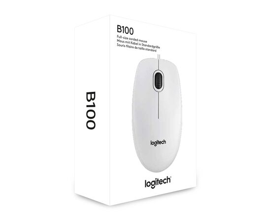 Мышка Logitech B100 White (910-003360), изображение 3 Мышка Logitech B100 White (910-003360), изображение 3