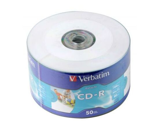 Диск CD Verbatim CD-R 700Mb 52x WrapTape Extra PRINTABLE (43794)