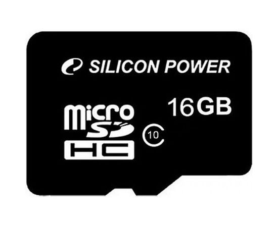 Карта памяти Silicon Power 16Gb MicroSD class 10 (SP016GBSTH010V10SP), изображение 2 Карта памяти Silicon Power 16Gb MicroSD class 10 (SP016GBSTH010V10SP), изображение 2