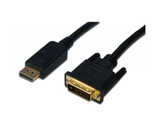 Кабель мультимедийный Display Port to DVI 24+1pin, 2.0m Assmann (AK-340306-020-S)