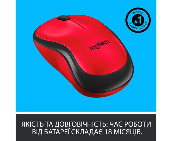 Мишка Logitech M220 Silent Red (910-004880), зображення 5 Мишка Logitech M220 Silent Red (910-004880), зображення 5