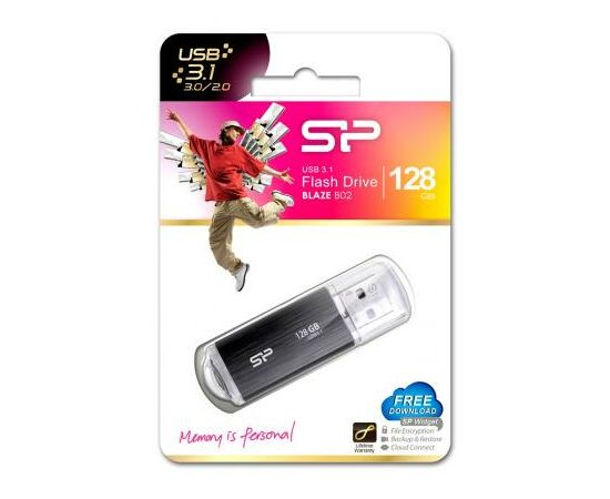 USB флеш накопитель Silicon Power 128GB Blaze B02 Black USB 3.0 (SP128GBUF3B02V1K), изображение 5 USB флеш накопитель Silicon Power 128GB Blaze B02 Black USB 3.0 (SP128GBUF3B02V1K), изображение 5