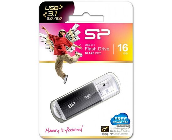USB флеш накопитель Silicon Power 16GB Blaze B02 Black USB 3.0 (SP016GBUF3B02V1K), изображение 5 USB флеш накопитель Silicon Power 16GB Blaze B02 Black USB 3.0 (SP016GBUF3B02V1K), изображение 5