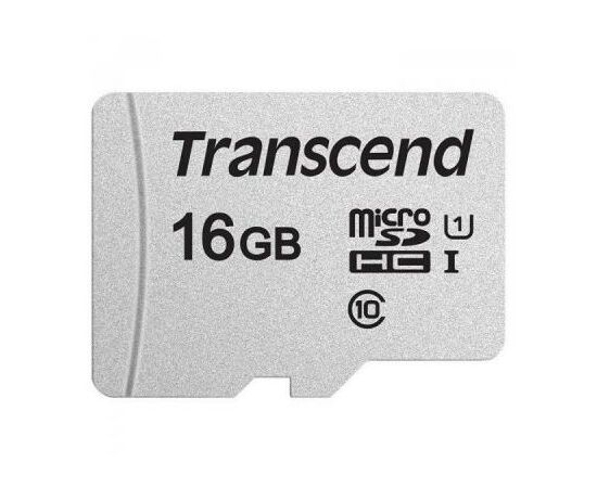 Карта памяти Transcend 16GB microSDHC class 10 UHS-I U1 (TS16GUSD300S-A), изображение 2 Карта памяти Transcend 16GB microSDHC class 10 UHS-I U1 (TS16GUSD300S-A), изображение 2