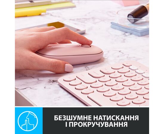 Мышка Logitech M350 Wireless Rose (910-005717), изображение 3 Мышка Logitech M350 Wireless Rose (910-005717), изображение 3