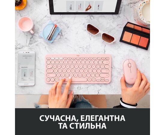 Мышка Logitech M350 Wireless Rose (910-005717), изображение 4 Мышка Logitech M350 Wireless Rose (910-005717), изображение 4