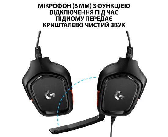 Навушники Logitech G332 Wired Gaming Headset (981-000757), зображення 5 Навушники Logitech G332 Wired Gaming Headset (981-000757), зображення 5