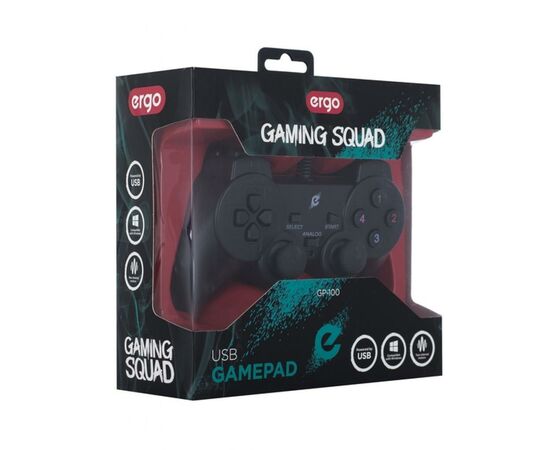 Геймпад Ergo GP-100 USB Black (GP-100), зображення 7 Геймпад Ergo GP-100 USB Black (GP-100), зображення 7