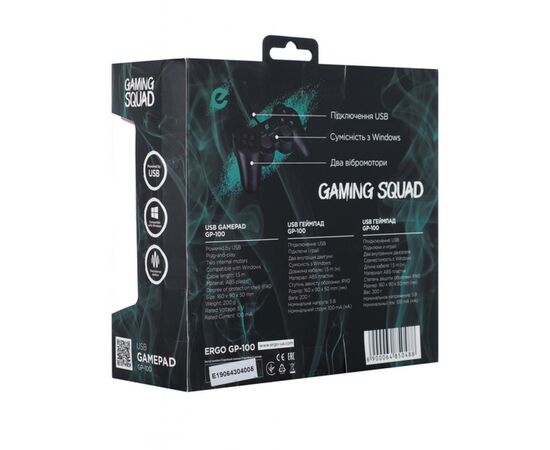 Геймпад Ergo GP-100 USB Black (GP-100), зображення 8 Геймпад Ergo GP-100 USB Black (GP-100), зображення 8