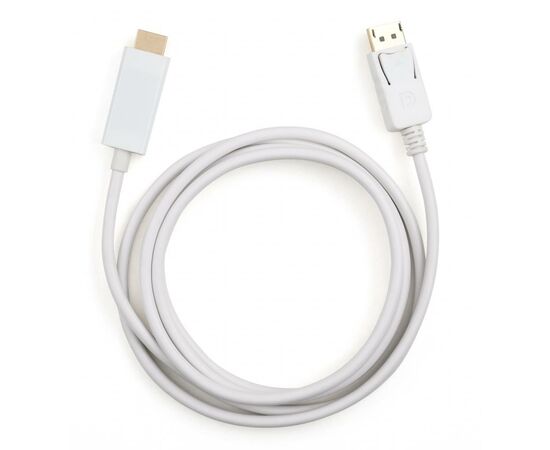 Кабель мультимедийный Display Port to HDMI 1.8m Vinga (VCPDPHDMI1.8WH), изображение 2 Кабель мультимедийный Display Port to HDMI 1.8m Vinga (VCPDPHDMI1.8WH), изображение 2