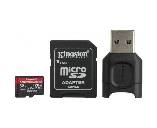 Карта памяти Kingston 128GB microSDXC class 10 Canvas React+ (MLPMR2/128GB)