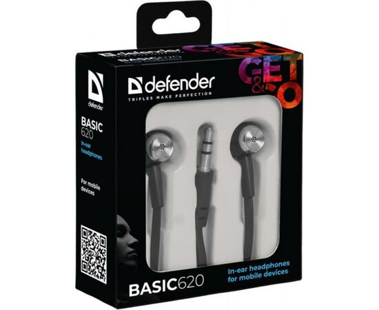Наушники Defender Basic-620 Black (63620), изображение 2 Наушники Defender Basic-620 Black (63620), изображение 2