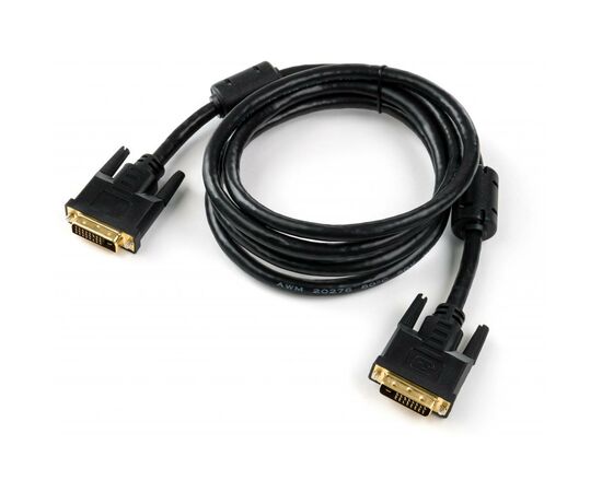 Кабель мультимедийный DVI to DVI 24+1pin 1.8 m Vinga (VCPDCDVIMM1.8BK), изображение 2 Кабель мультимедийный DVI to DVI 24+1pin 1.8 m Vinga (VCPDCDVIMM1.8BK), изображение 2