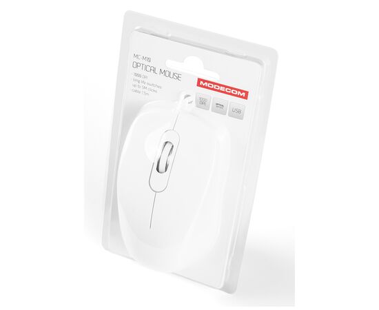 Мышка Modecom MC-M10 USB White (M-MC-0M10-200), изображение 6 Мышка Modecom MC-M10 USB White (M-MC-0M10-200), изображение 6