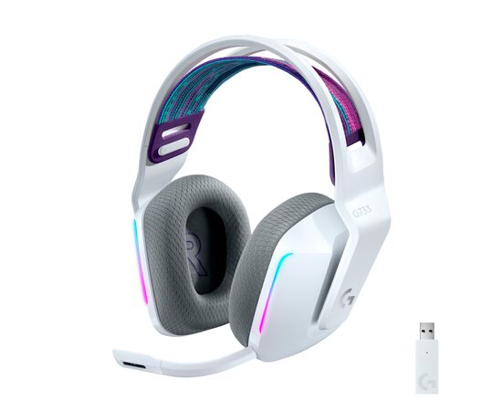 Наушники Logitech G733 Lightspeed Wireless RGB Gaming Headset White (981-000883)