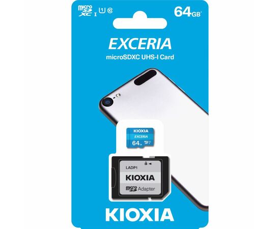 Карта памяти Kioxia 64GB microSDXC class 10 UHS-I Exceria (LMEX1L064GG2), изображение 2 Карта памяти Kioxia 64GB microSDXC class 10 UHS-I Exceria (LMEX1L064GG2), изображение 2