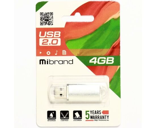 USB флеш накопитель Mibrand 4GB Cougar Silver USB 2.0 (MI2.0/CU4P1S), изображение 2 USB флеш накопитель Mibrand 4GB Cougar Silver USB 2.0 (MI2.0/CU4P1S), изображение 2