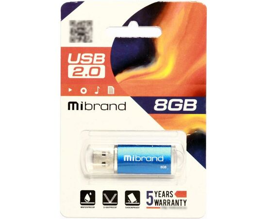 USB флеш накопитель Mibrand 8GB Cougar Blue USB 2.0 (MI2.0/CU8P1U), изображение 2