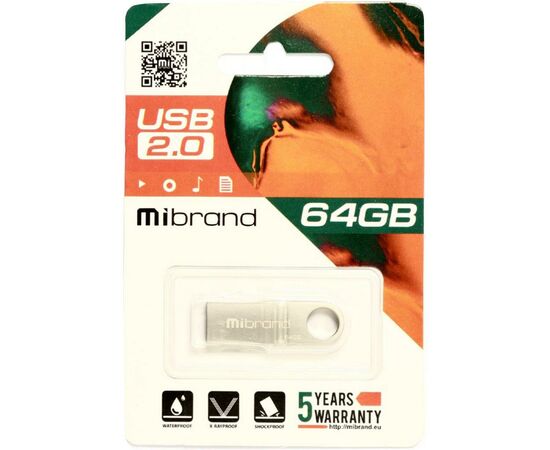 USB флеш накопитель Mibrand 64GB Puma Silver USB 2.0 (MI2.0/PU64U1S), изображение 2 USB флеш накопитель Mibrand 64GB Puma Silver USB 2.0 (MI2.0/PU64U1S), изображение 2