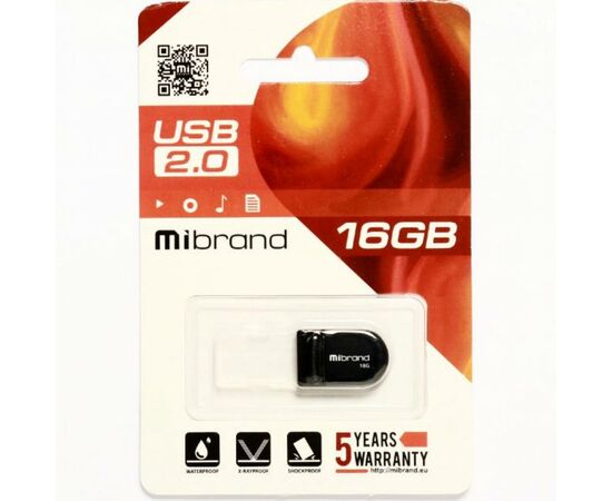 USB флеш накопитель Mibrand 16GB Scorpio Black USB 2.0 (MI2.0/SC16M3B), изображение 2 USB флеш накопитель Mibrand 16GB Scorpio Black USB 2.0 (MI2.0/SC16M3B), изображение 2