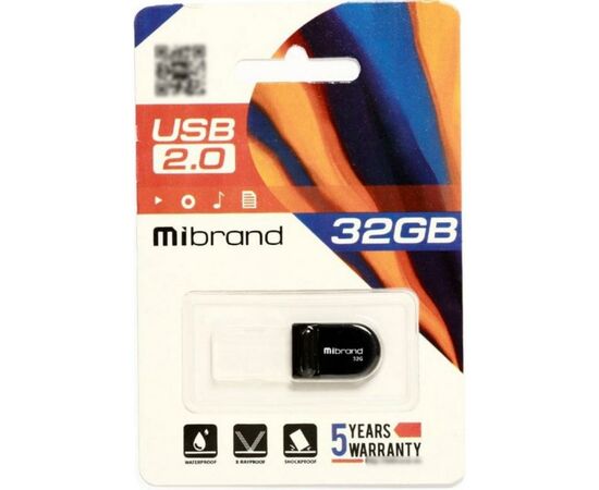 USB флеш накопитель Mibrand 32GB Scorpio Black USB 2.0 (MI2.0/SC32M3B), изображение 2 USB флеш накопитель Mibrand 32GB Scorpio Black USB 2.0 (MI2.0/SC32M3B), изображение 2