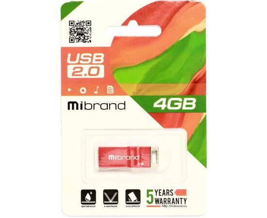 USB флеш накопитель Mibrand 4GB Сhameleon Red USB 2.0 (MI2.0/CH4U6R), изображение 2 USB флеш накопитель Mibrand 4GB Сhameleon Red USB 2.0 (MI2.0/CH4U6R), изображение 2