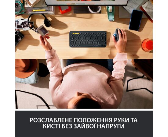 Мышка Logitech Ergo M575 Wireless Trackball Graphite (910-005872), изображение 4 Мышка Logitech Ergo M575 Wireless Trackball Graphite (910-005872), изображение 4