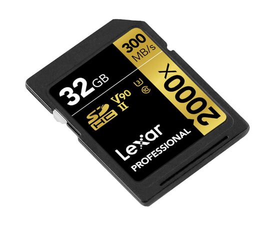 Карта памяти Lexar 32GB SDHC class 10 UHS-II V90 U3 2000x (LSD2000032G-BNNNG), изображение 2 Карта памяти Lexar 32GB SDHC class 10 UHS-II V90 U3 2000x (LSD2000032G-BNNNG), изображение 2
