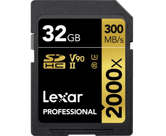 Карта пам'яті Lexar 32GB SDHC class 10 UHS-II V90 U3 2000x (LSD2000032G-BNNNG)