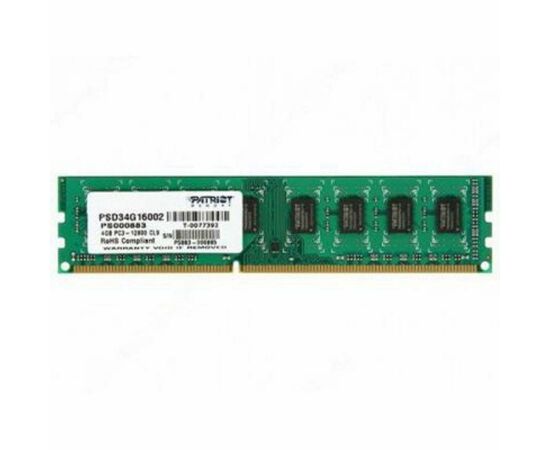 Модуль памяти для компьютера DDR3 4GB 1600 MHz Patriot (PSD34G16002)