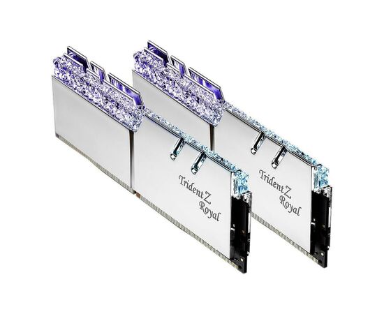 Модуль памяти для компьютера DDR4 16GB (2x8GB) 3600 MHz Trident Z RGB Royal Silver G.Skill (F4-3600C18D-16GTRS), изображение 3 Модуль памяти для компьютера DDR4 16GB (2x8GB) 3600 MHz Trident Z RGB Royal Silver G.Skill (F4-3600C18D-16GTRS), изображение 3